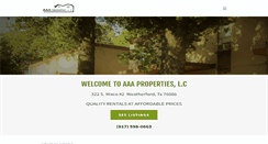 Desktop Screenshot of aaapropertiesonline.com